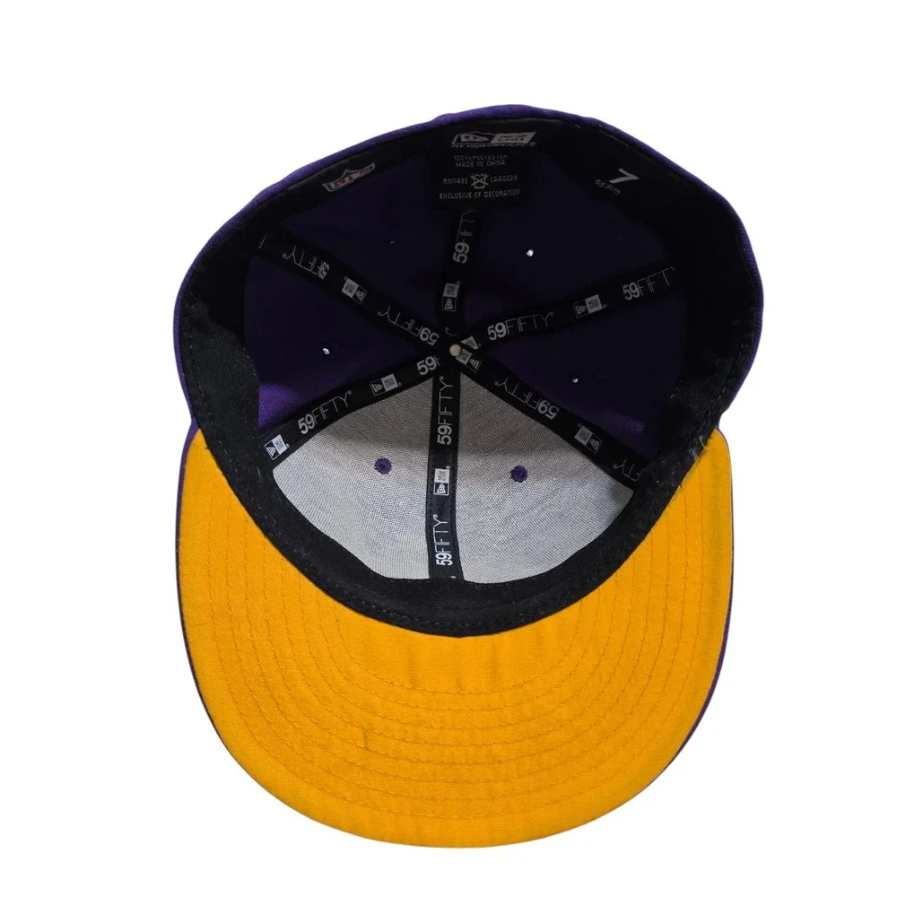New Era 59FIFTY Minnesota Vikings Fitted Hat Size 7 Purple Yellow‎ NFL Cap